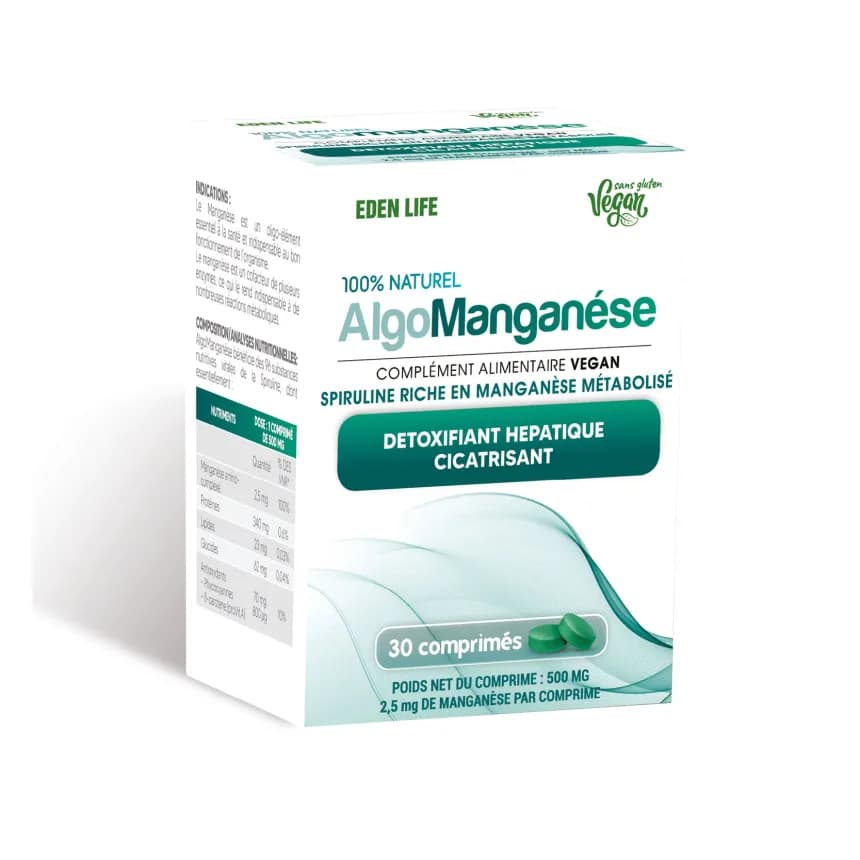 Eden Life Algo Manganese 30 Comprimes