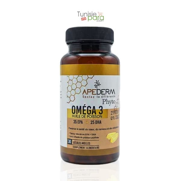 Apederm Omega 3+ Boite De 30 Gelules