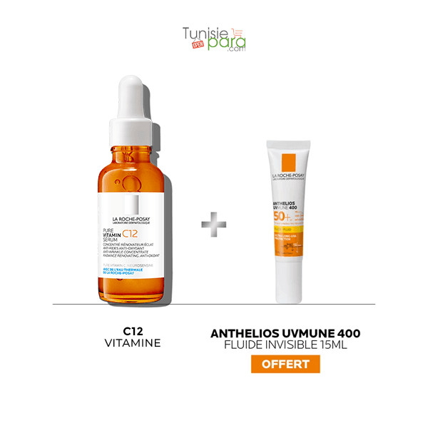 La Roche Posay Serum Vitamin C12 30ml + Anthelios Fluide Spf50 15ml Offert