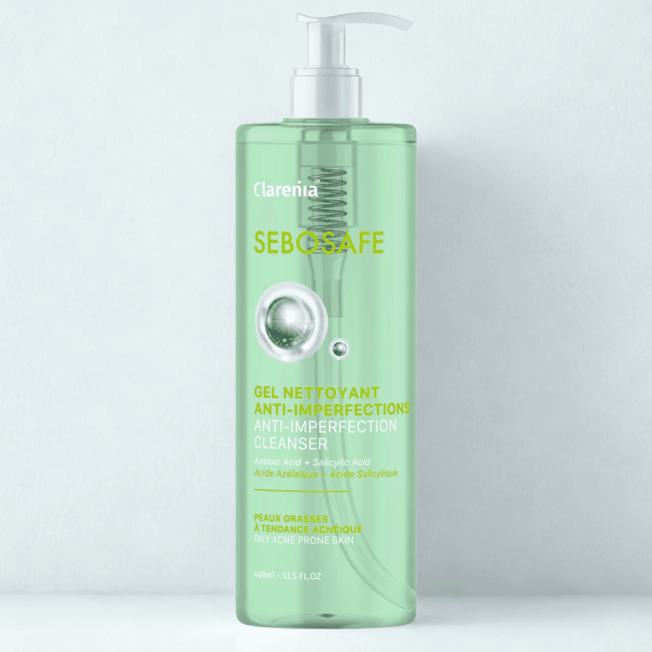 Clarenia Sebosafe GEL Nettoyant 400ml (emballages Defectueux)