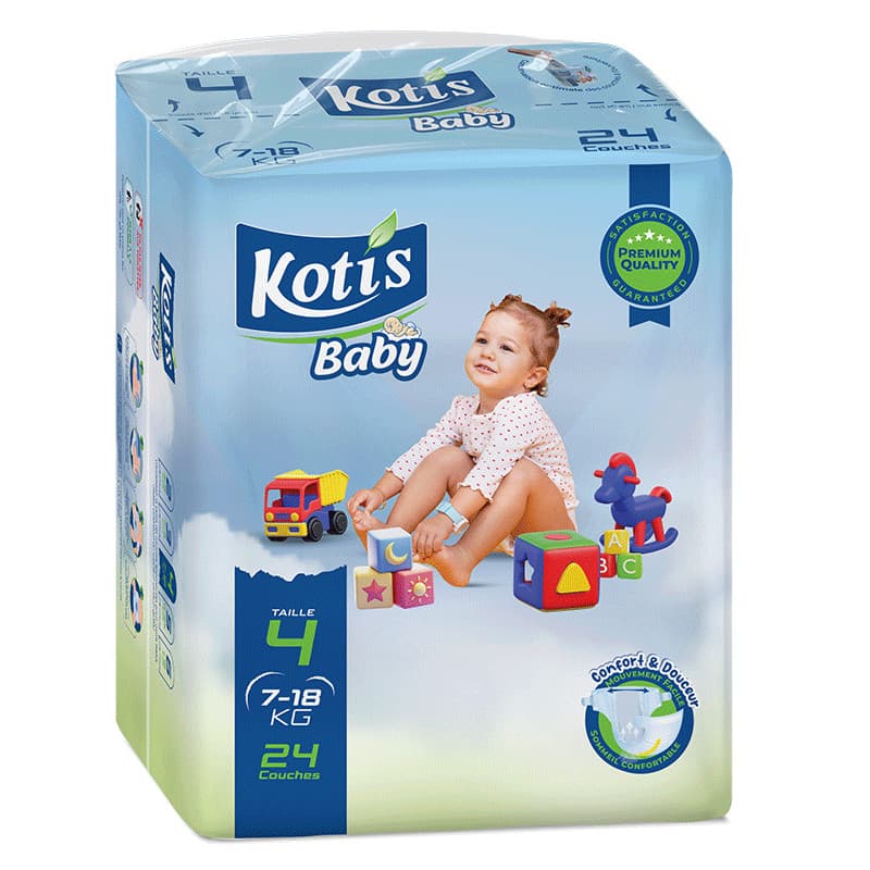 Couches Bebe Kotis Premium T4 24 Pieces Maxi Eco