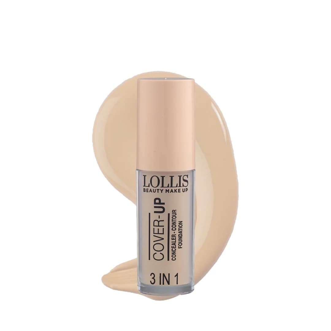 Lollis Cover Up 3IN1 Concealer Contour Foundation N°4
