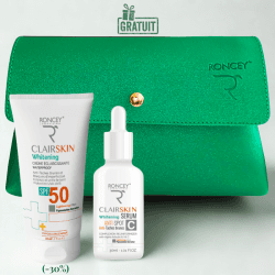 Roncey Trousse Clairskin Serum Eclaircissant Anti Taches 30ML+CLAIRSKIN Creme Visage Spf50 50ML