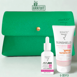 Roncey Trousse HA Serum Hydraskin Anti Age 30ML+ECRAN Sunshield Spf50+ Invisble 50ML