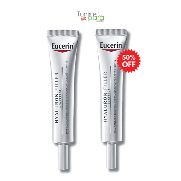 Eucerin Pack 2 Hyaluron-filler 3effect Spf15 Soin Contour Des Yeux 15ml -50% Sur Le 2eme