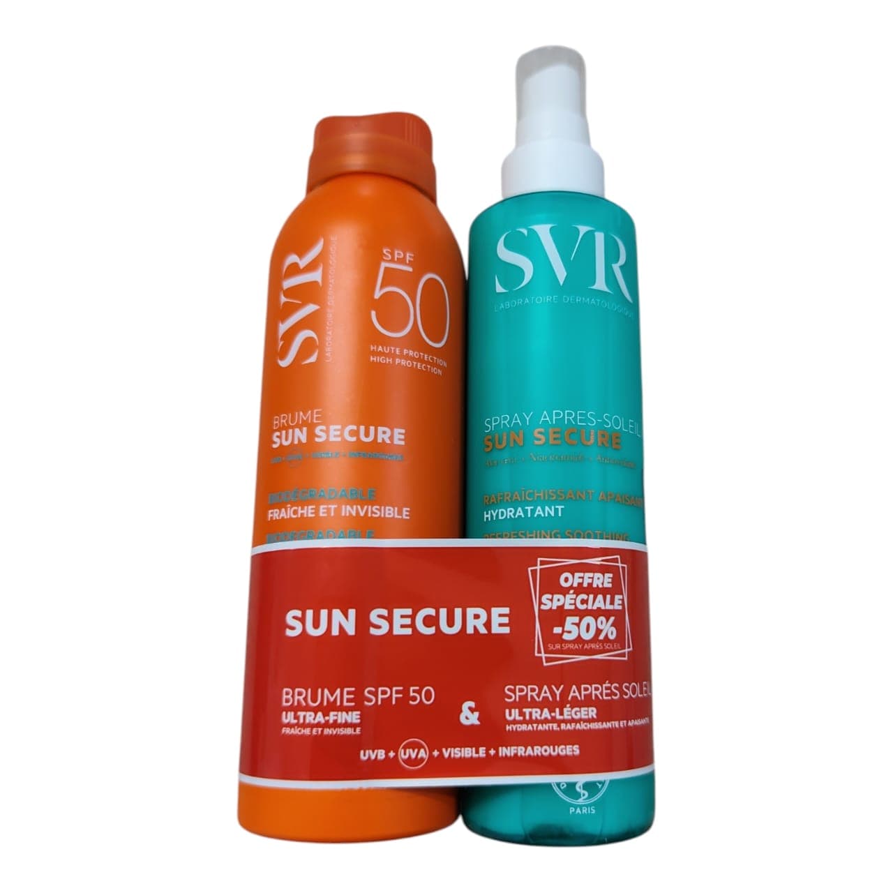 SVR Sun Secure Brume Spf50 + Sun Secure Spray Apres Soleil 200ml -50%