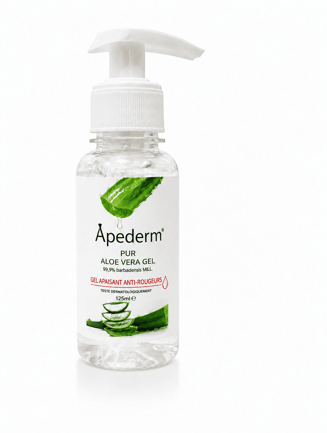 Apederm® GEL Apaisant Anti-rougeurs A L Aloe Vera 99,9% – Visage, Corps Cheveux – 125 ML