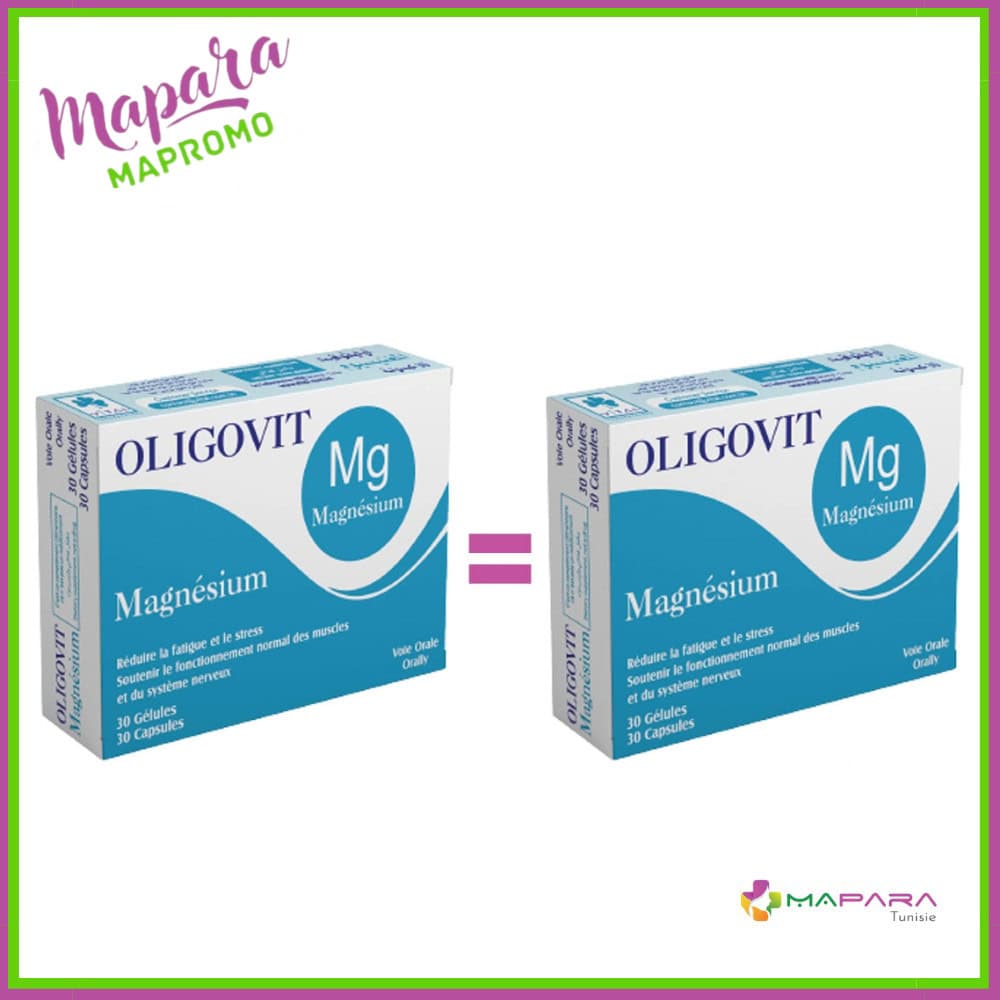 Oligovit Magnesium 30 Gelules + Oligovit Magnesium 30 Gelules Offert