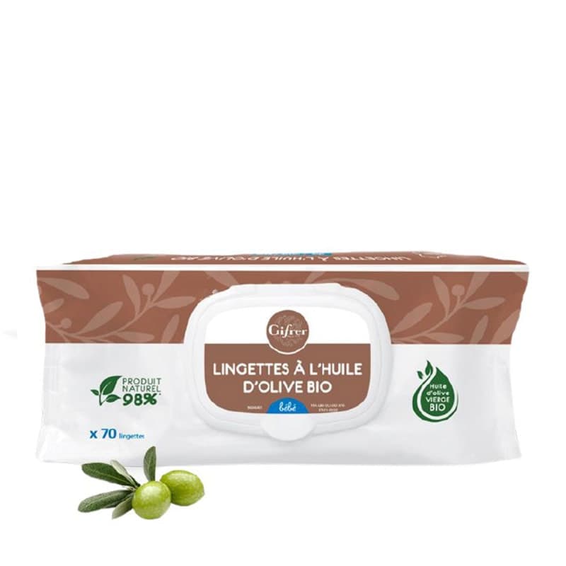 Gifrer Bebe Lingettes Nettoyantes A L'huile D'olive