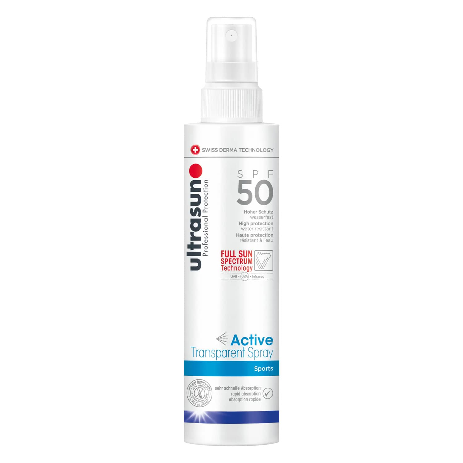 Ultrasun Active Transparent Spray Sports Spf50 150ml