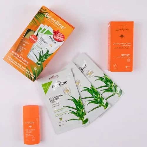 Beesline Coffret Ecran Anti Age Invisible Spf50 + 3 Masque Visage Hydratant (gratuits)