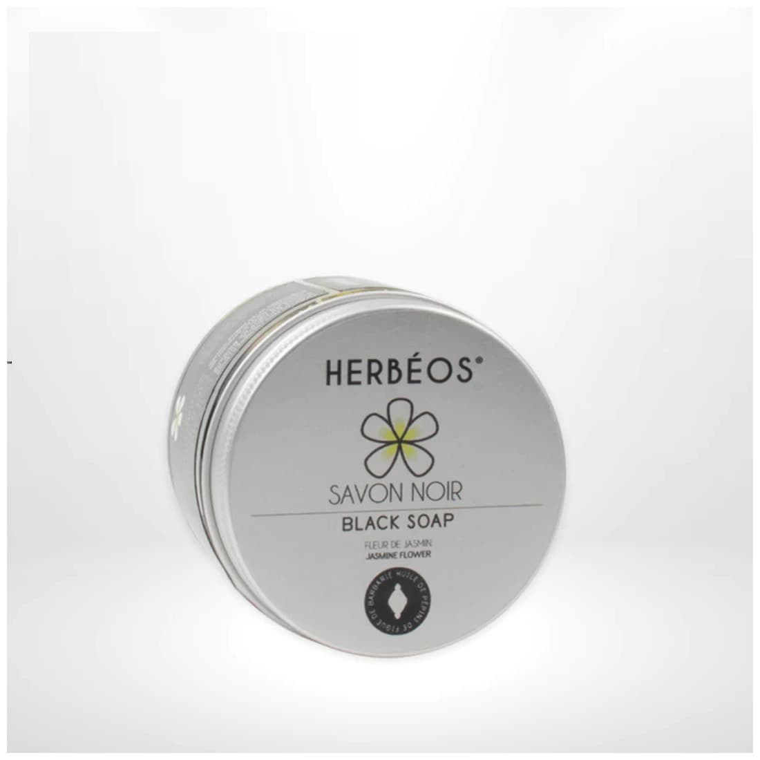 Herbeos Savon Noir Ghassoul A La Fleur De Jasmin 150ml