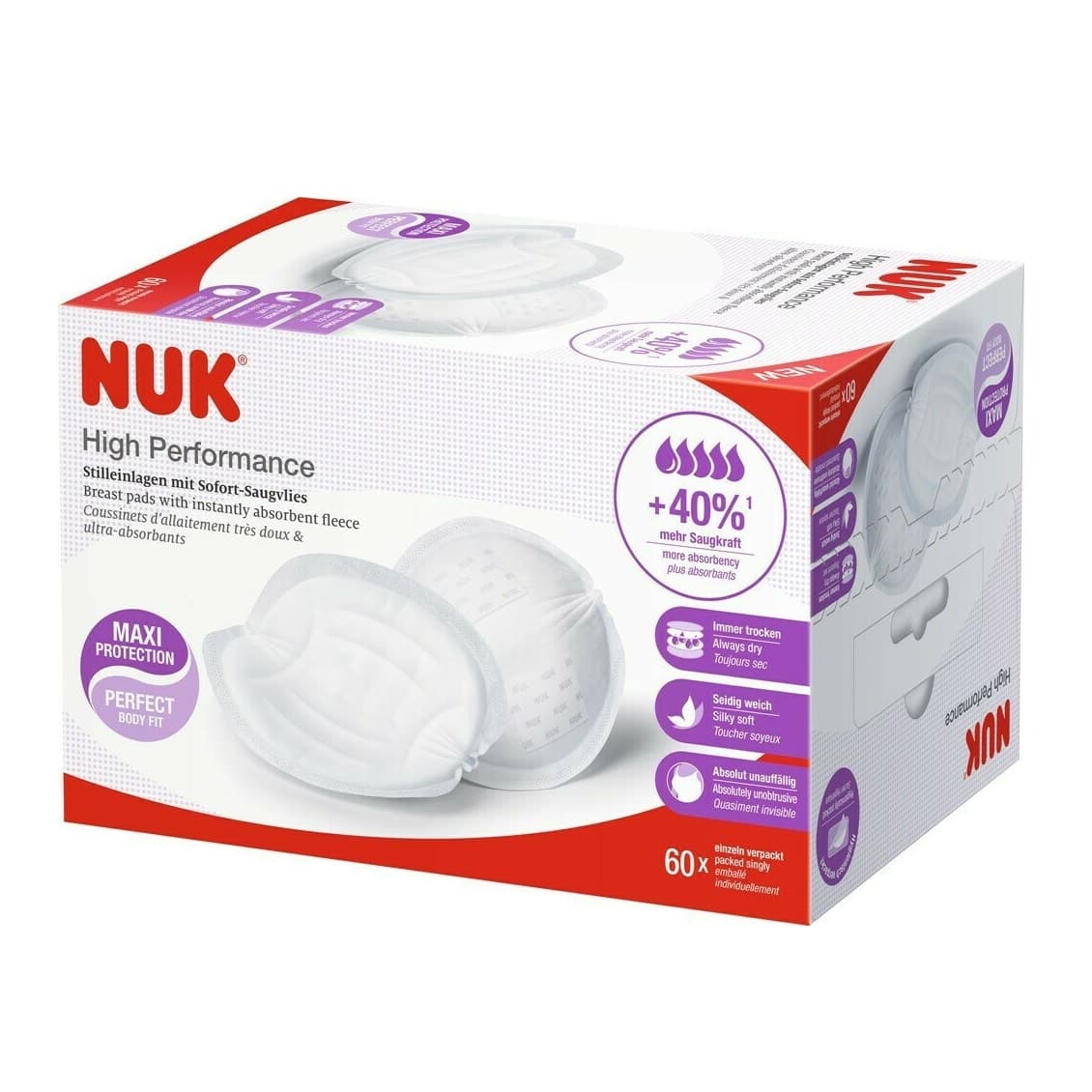 Nuk High Performance Coussinets D'allaitement 60 Pieces