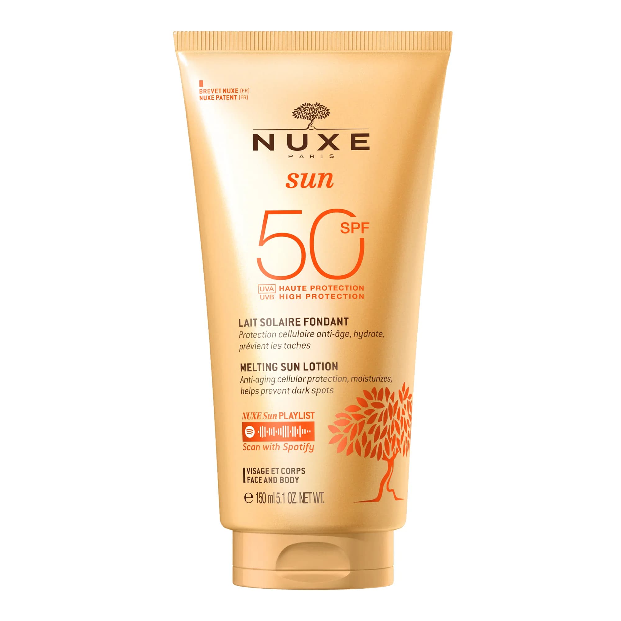 Nuxe Sun Lait Fondant Haute Protection Visage Et Corps Spf50 150ml
