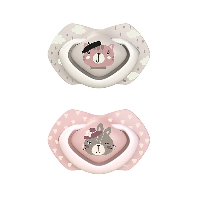 Canpol 2 Sucettes Universelle 0-6M Bonjour Paris Rose 22/647