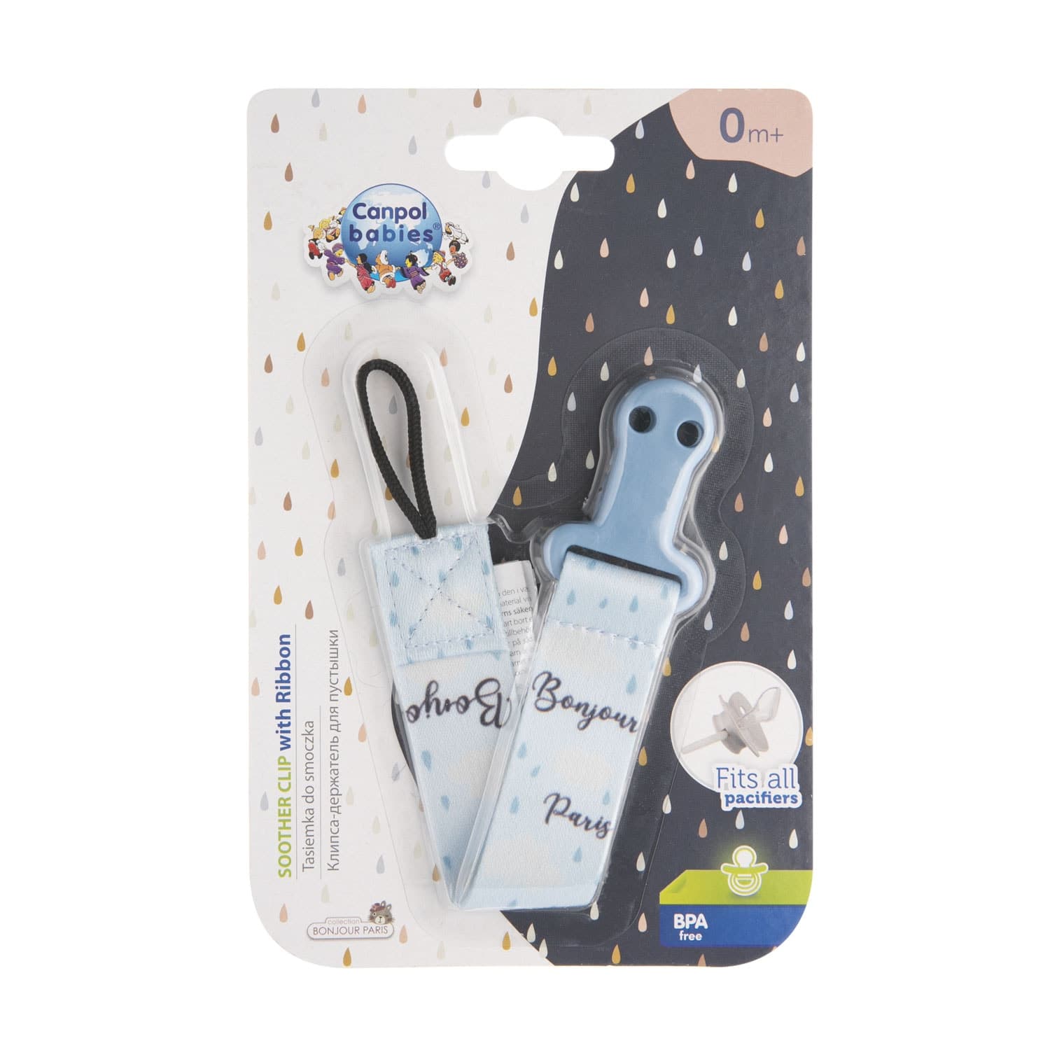 Canpol Attache Sucette Bonjour Paris Bleu 51/026