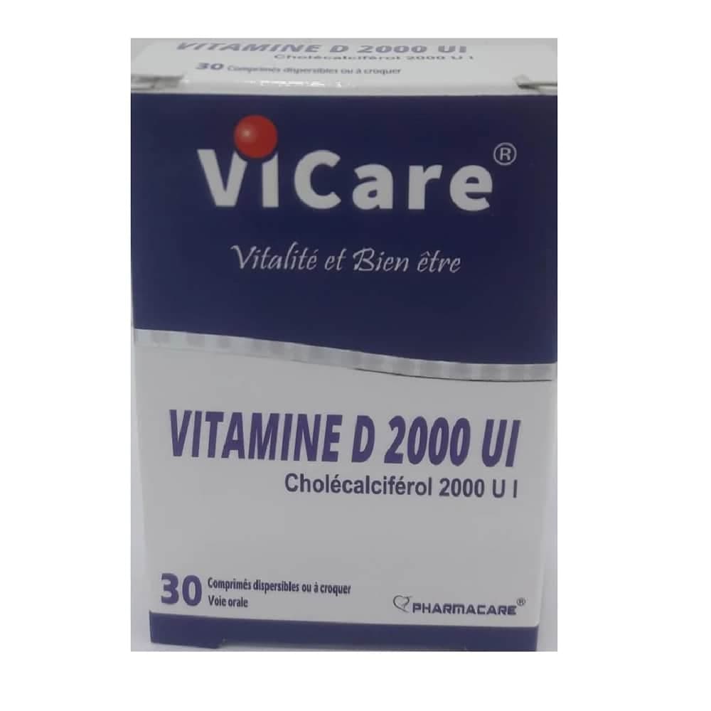 Pharmacare Vicare Vitamine D 2000UI 30 Comprimes