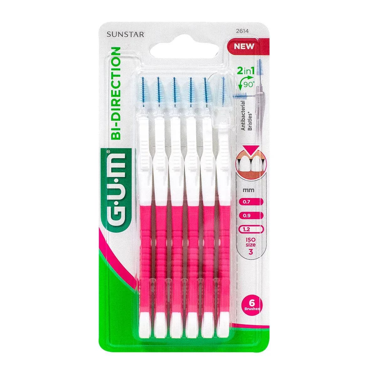 Gum Brossette Interdentaire Bi-direction 1,2mm 2614