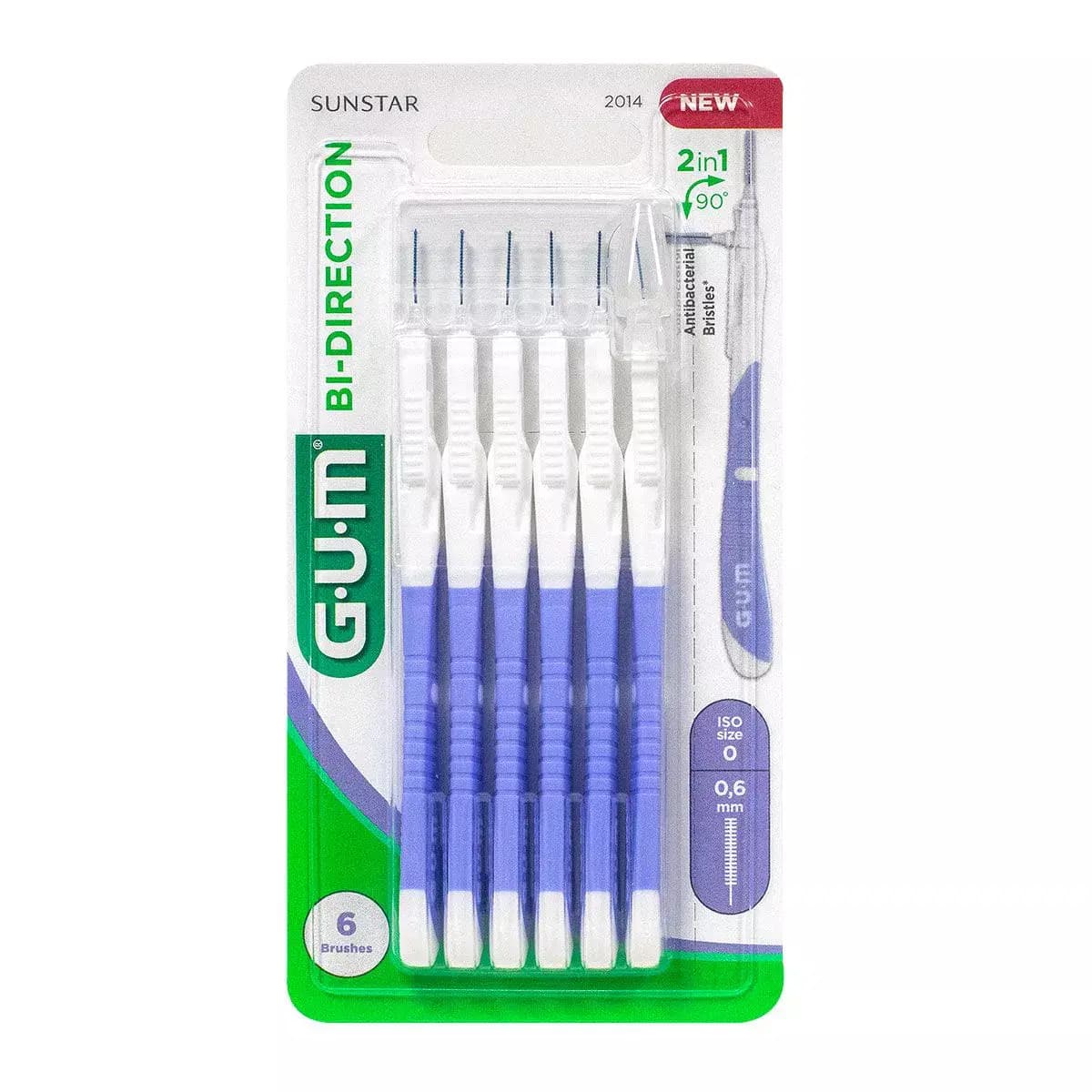 Gum Brossette Interdentaire Bi-direction 0,6mm 2014