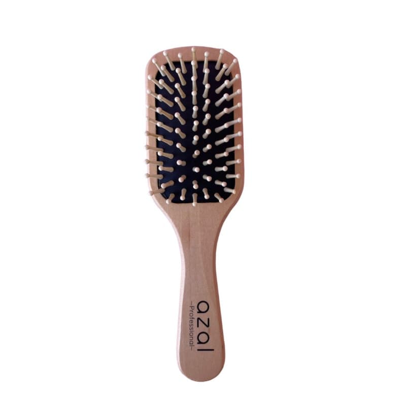 Azal Brosse Cheveux En Bois Carre Petit Modele