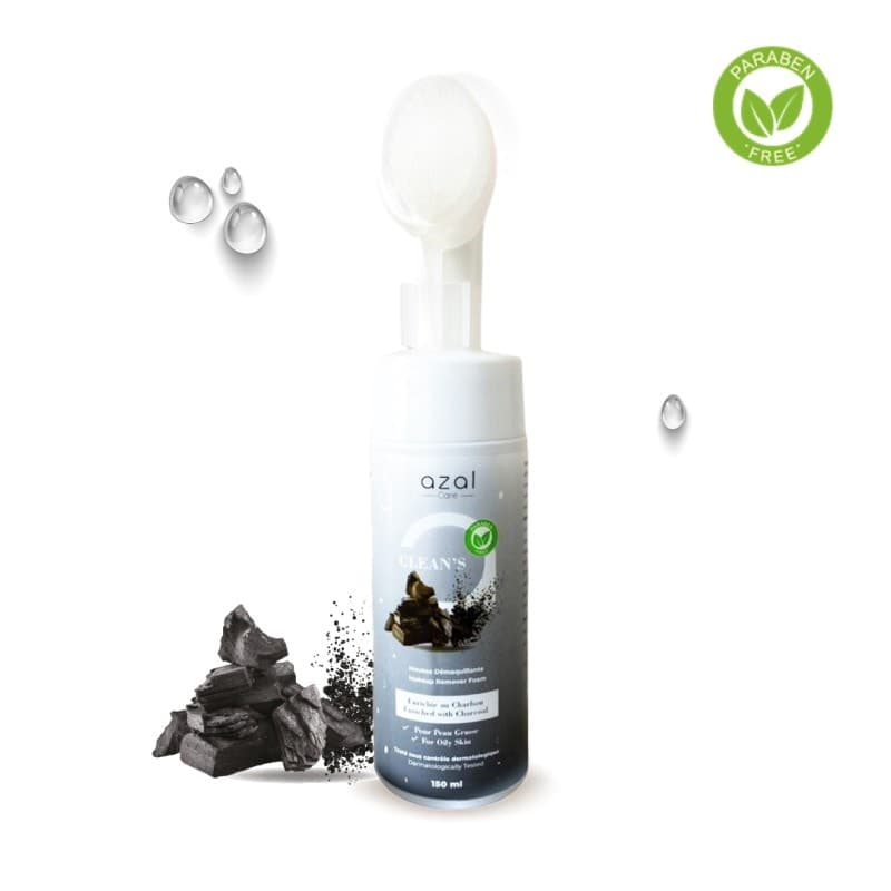 Azal Clean’s Mousse Demaquillante Au Charbon 150 ML