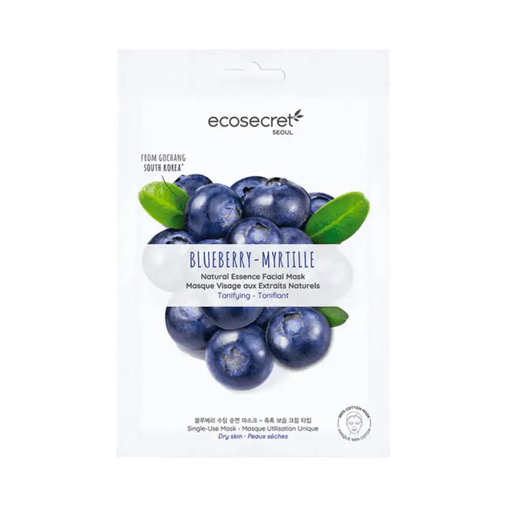 Eco Secret Masque A La Myrtille Visage Peaux Seches 20ml