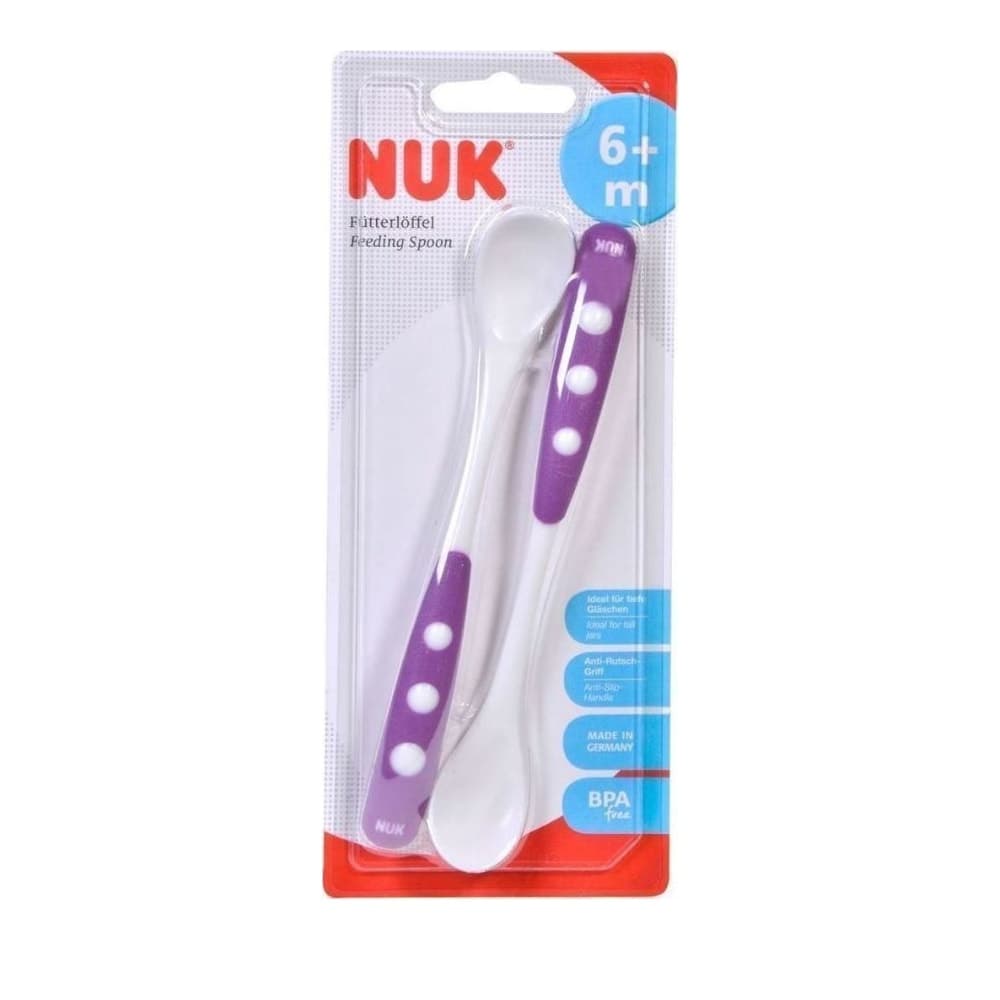 Nuk 2 Cuilleres En Silicone Doux 6m+