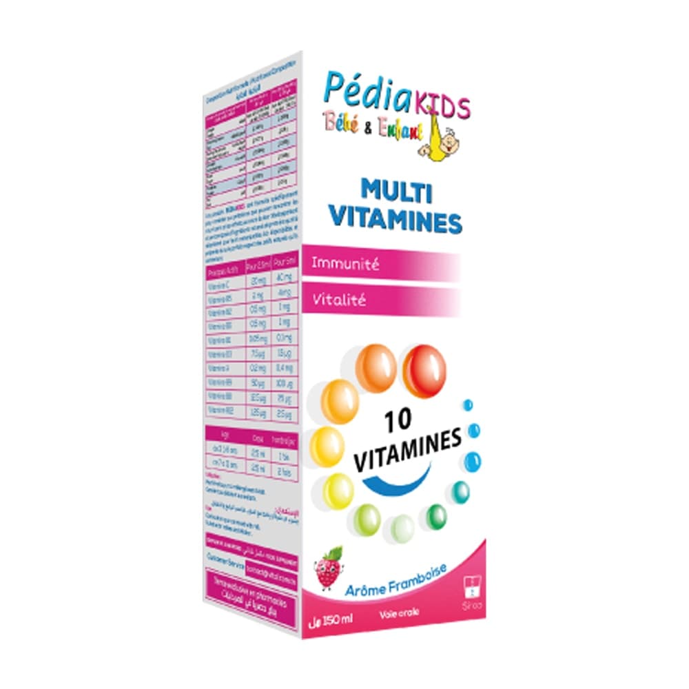 Pediakids Multi Vitamines Framboise 150 ML