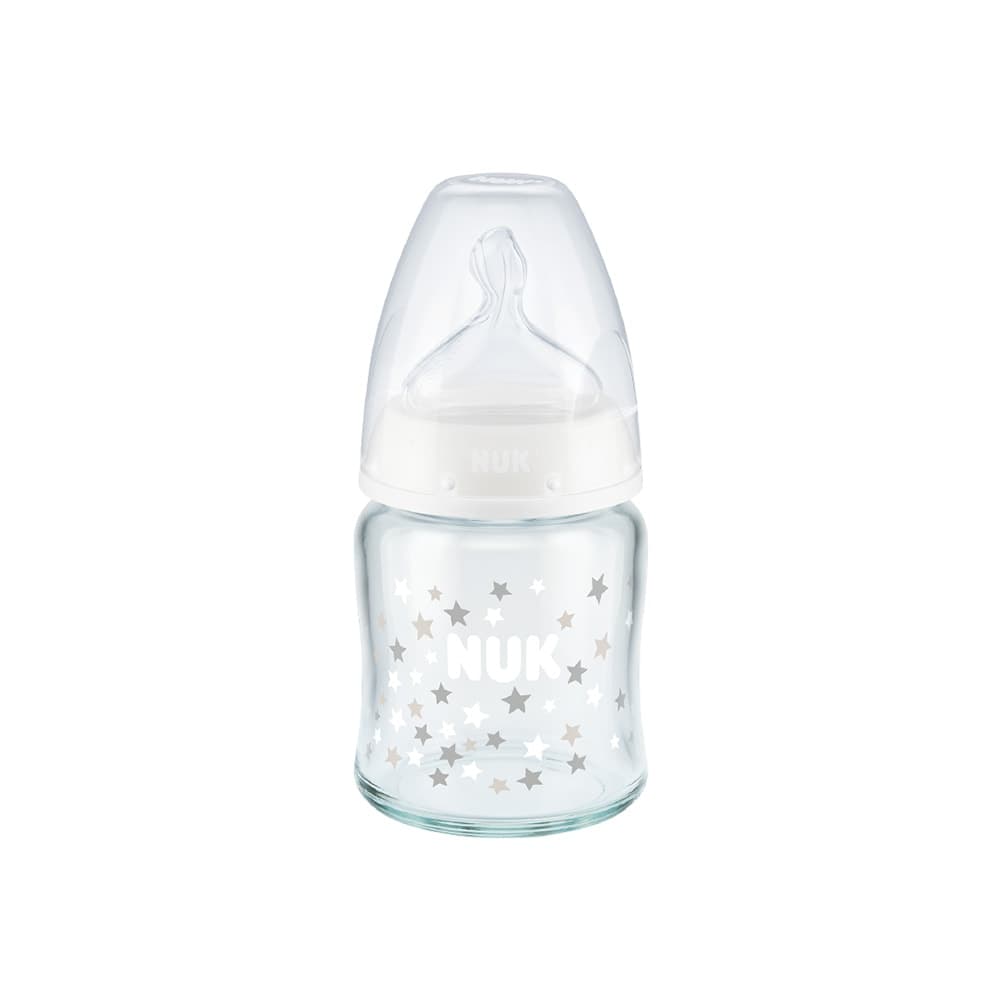Nuk First Choice+ Biberon Temperature Control En Verre Blanc 120ml