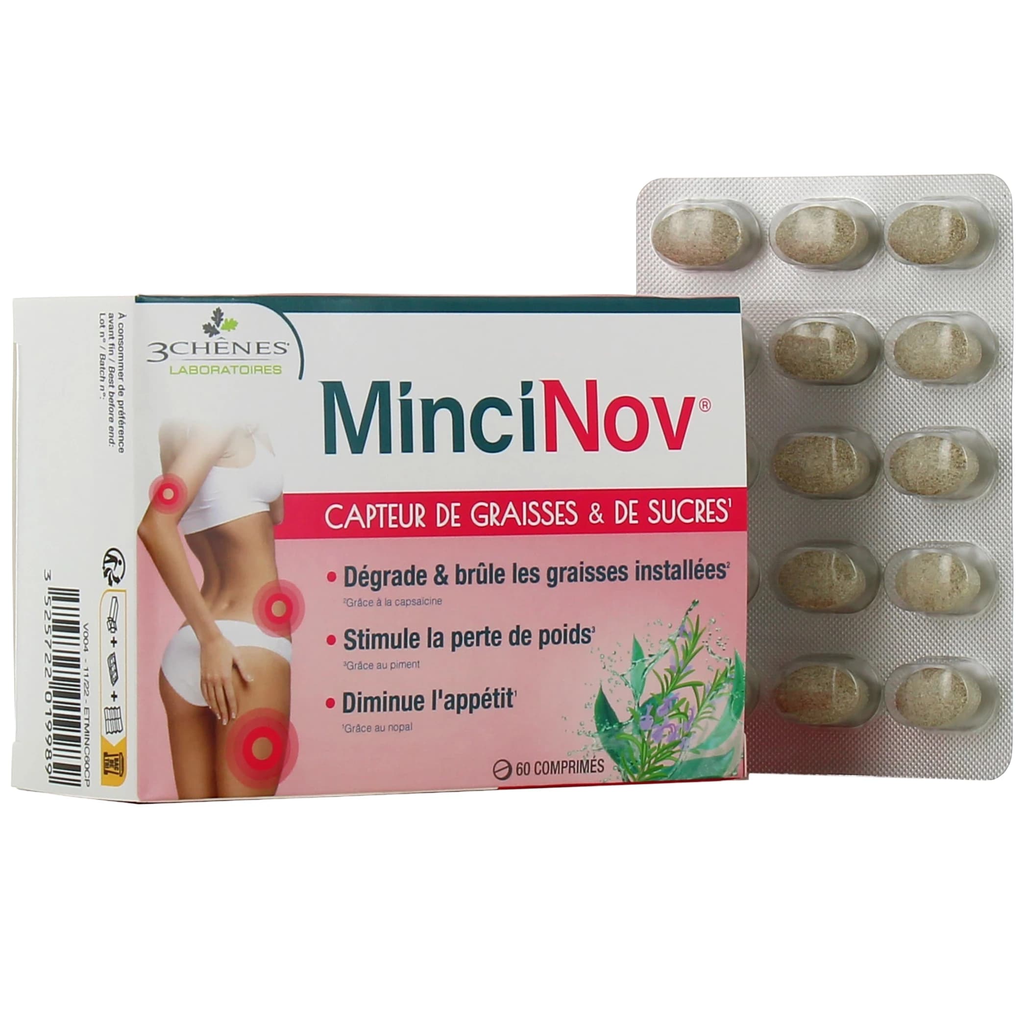 3 Chenes Mincinov Innovation Perte De Poids 60 Comprimes