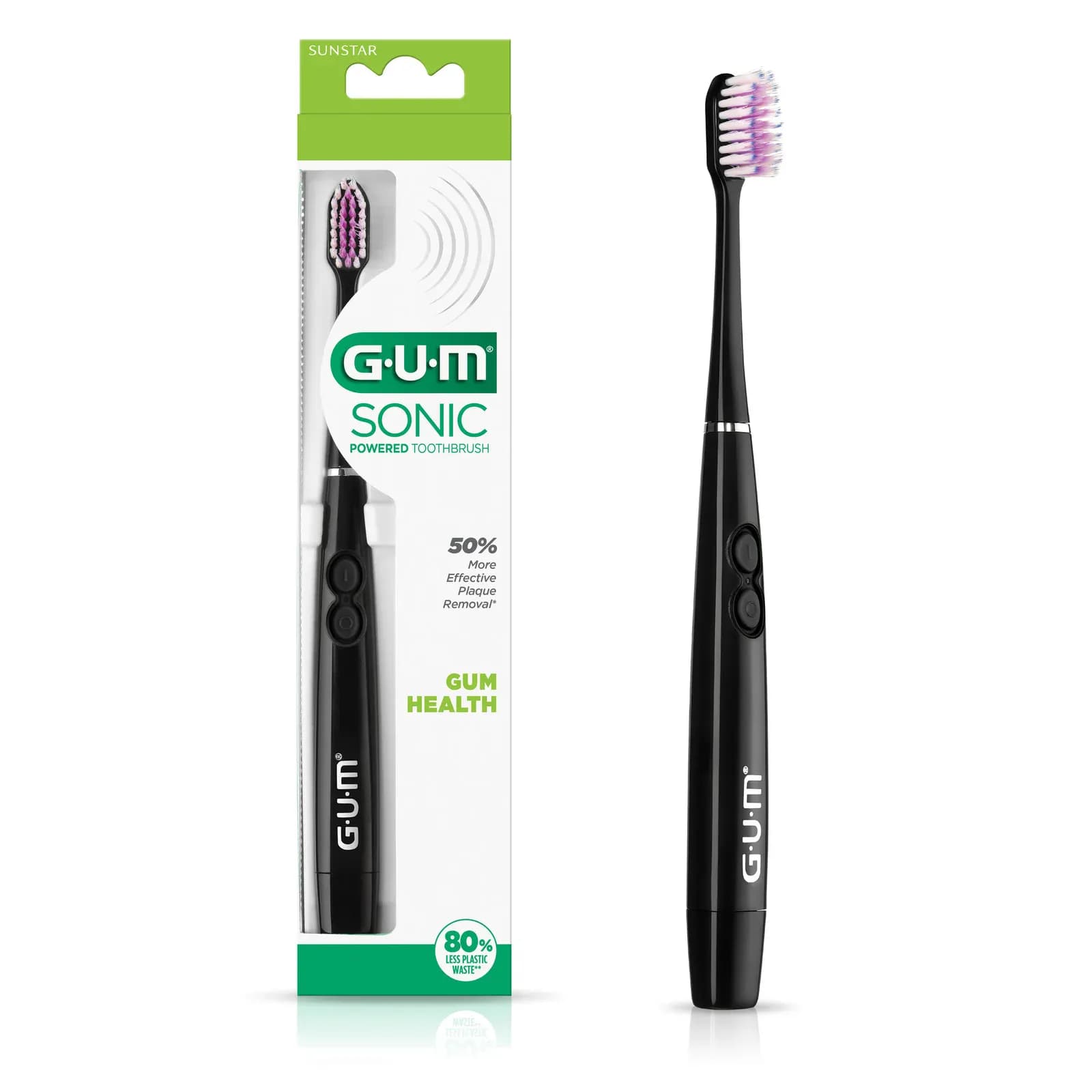 Gum Brosse A Dents Electrique Sonic Daily Soft Noire 4100
