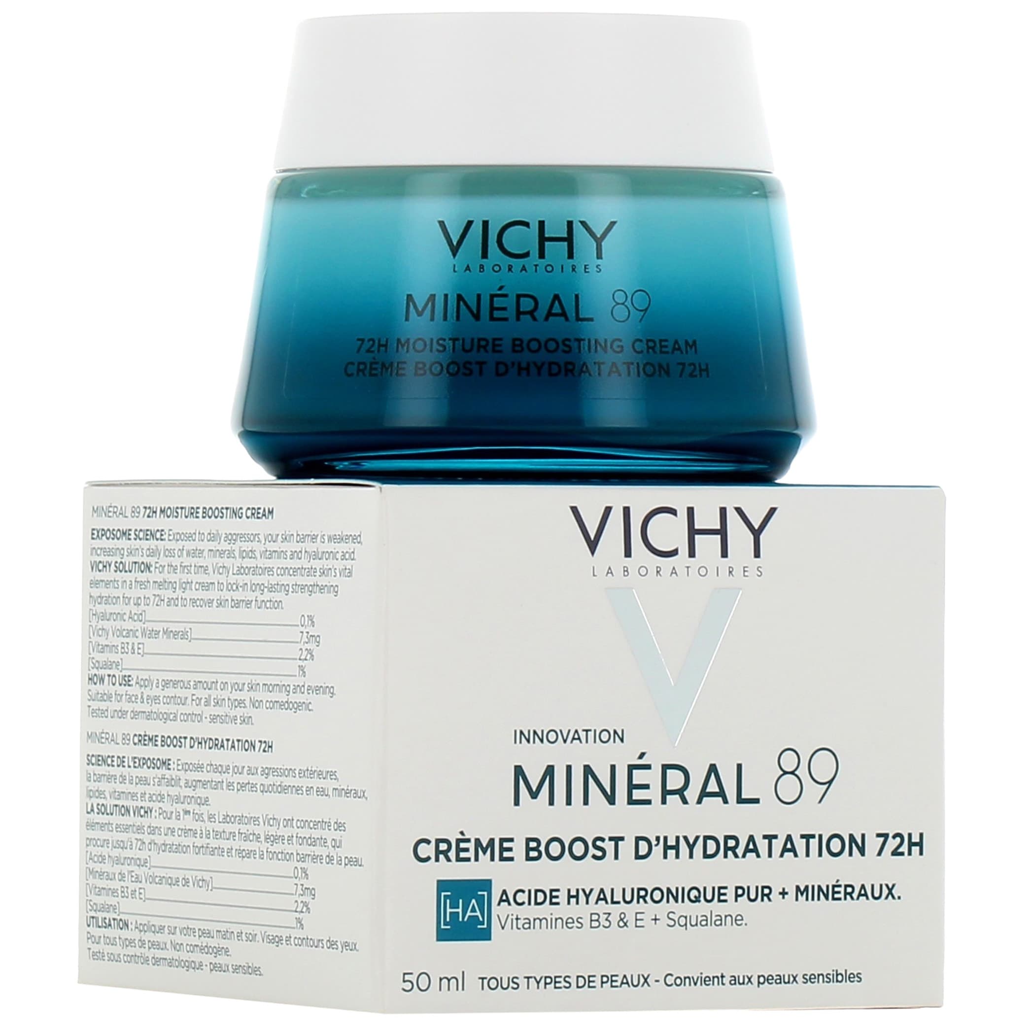 Vichy Mineral 89 Creme Boost D'hydratation 72H 50ml