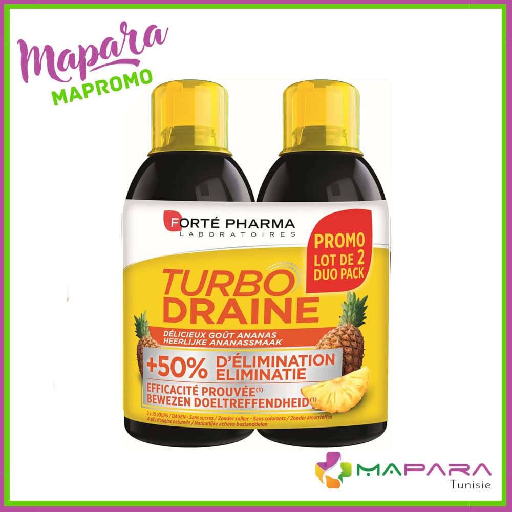 Forte Pharma Duo Pack Turbodraine Ananas 2 X 500ml