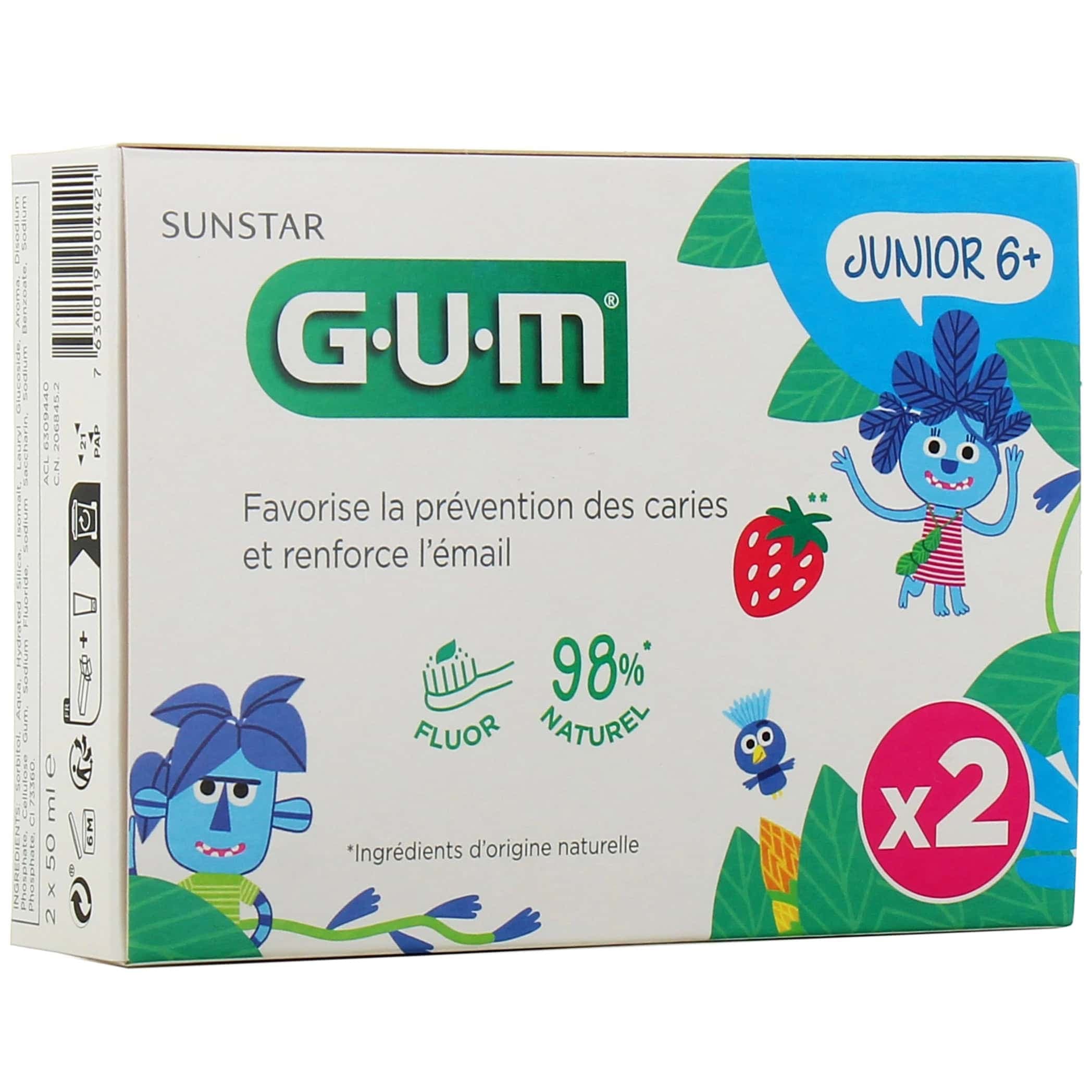 Gum Dentifrice Junior Lot De 2 X 50ml