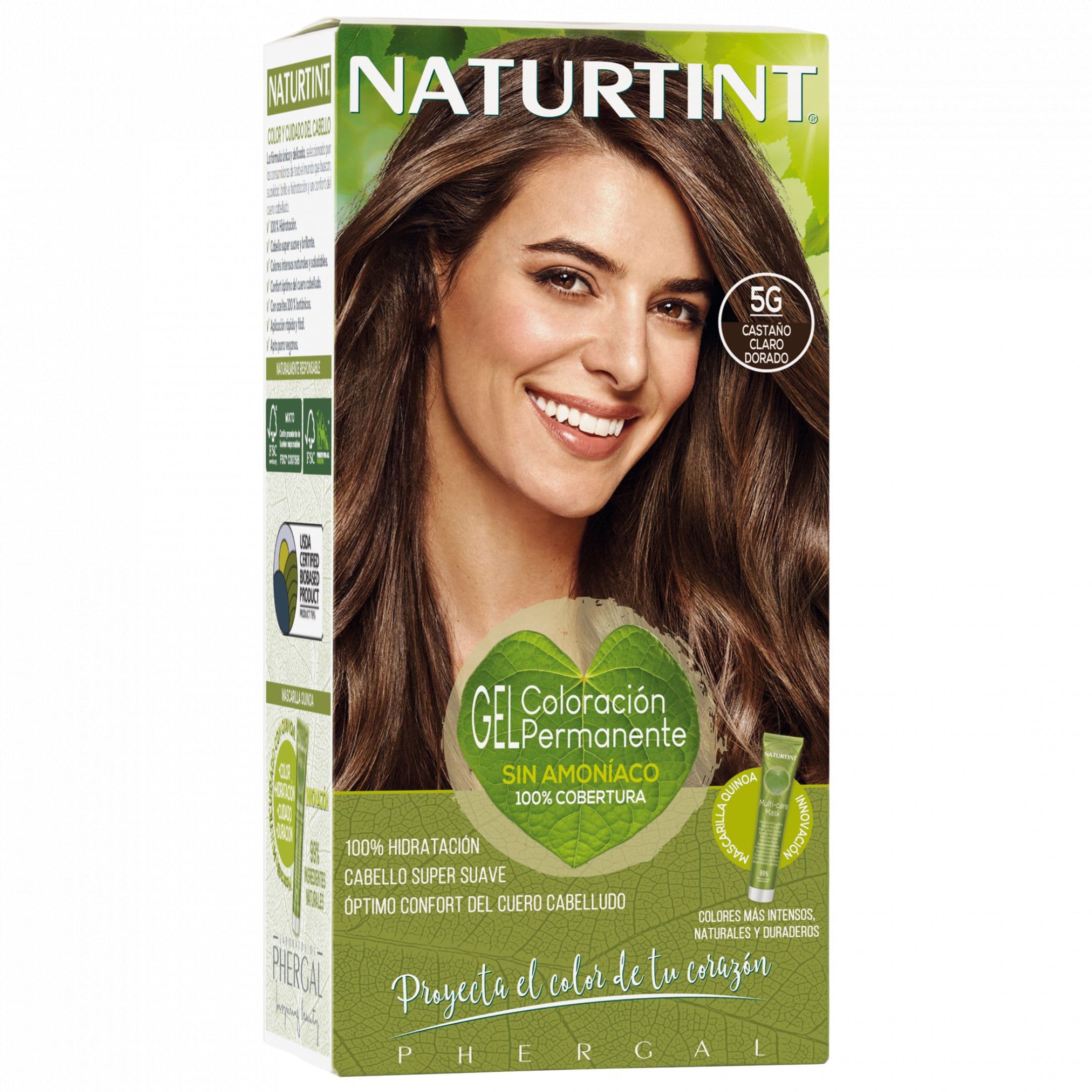 Naturtint Colorant Permanent En GEL 5G Chatain Clair Dore 170ml