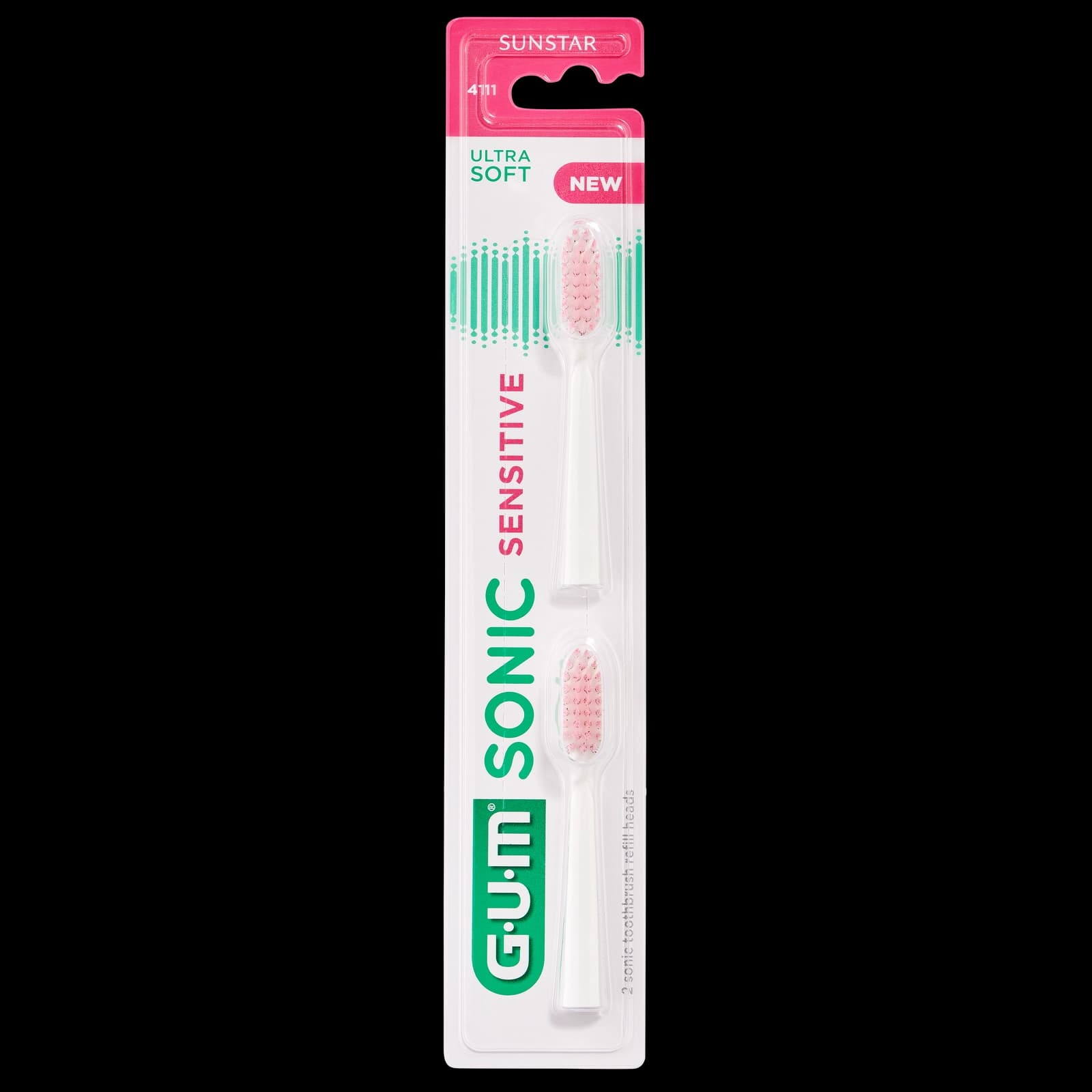 Gum Sonic Sensitive Recharges Brosse A Dents Ultra Soft, 2 Unites 4111