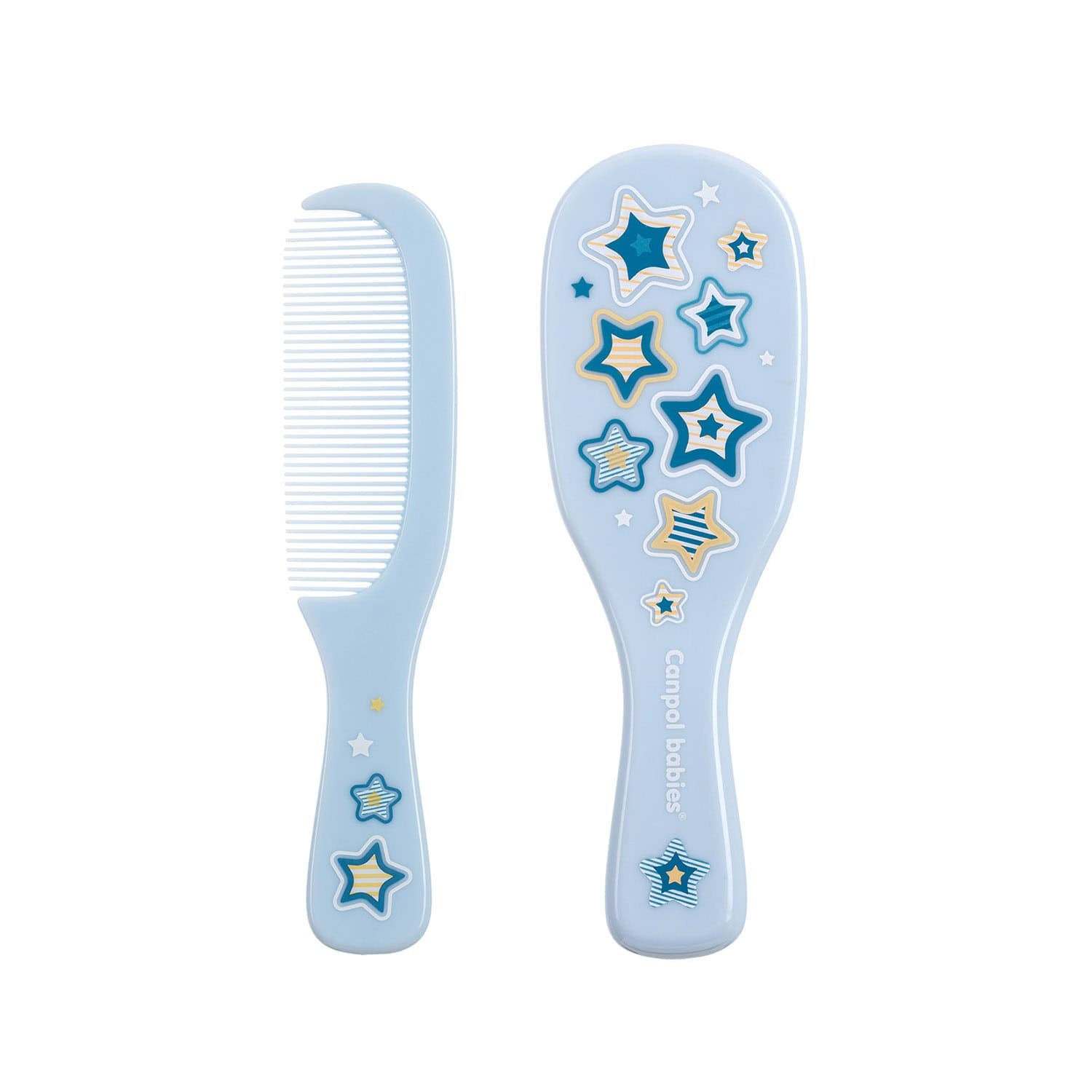 Canpol Brosse Et Peigne Poils Naturels Nouveau Ne Bleu 7/406