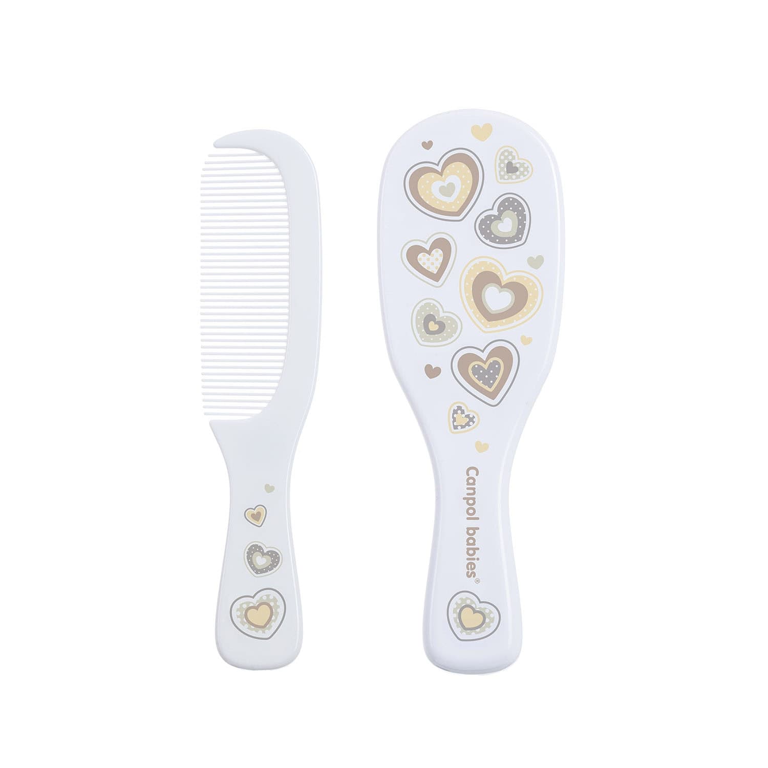 Canpol Brosse Et Peigne Poils Naturels Nouveau Ne Blanc 7/406