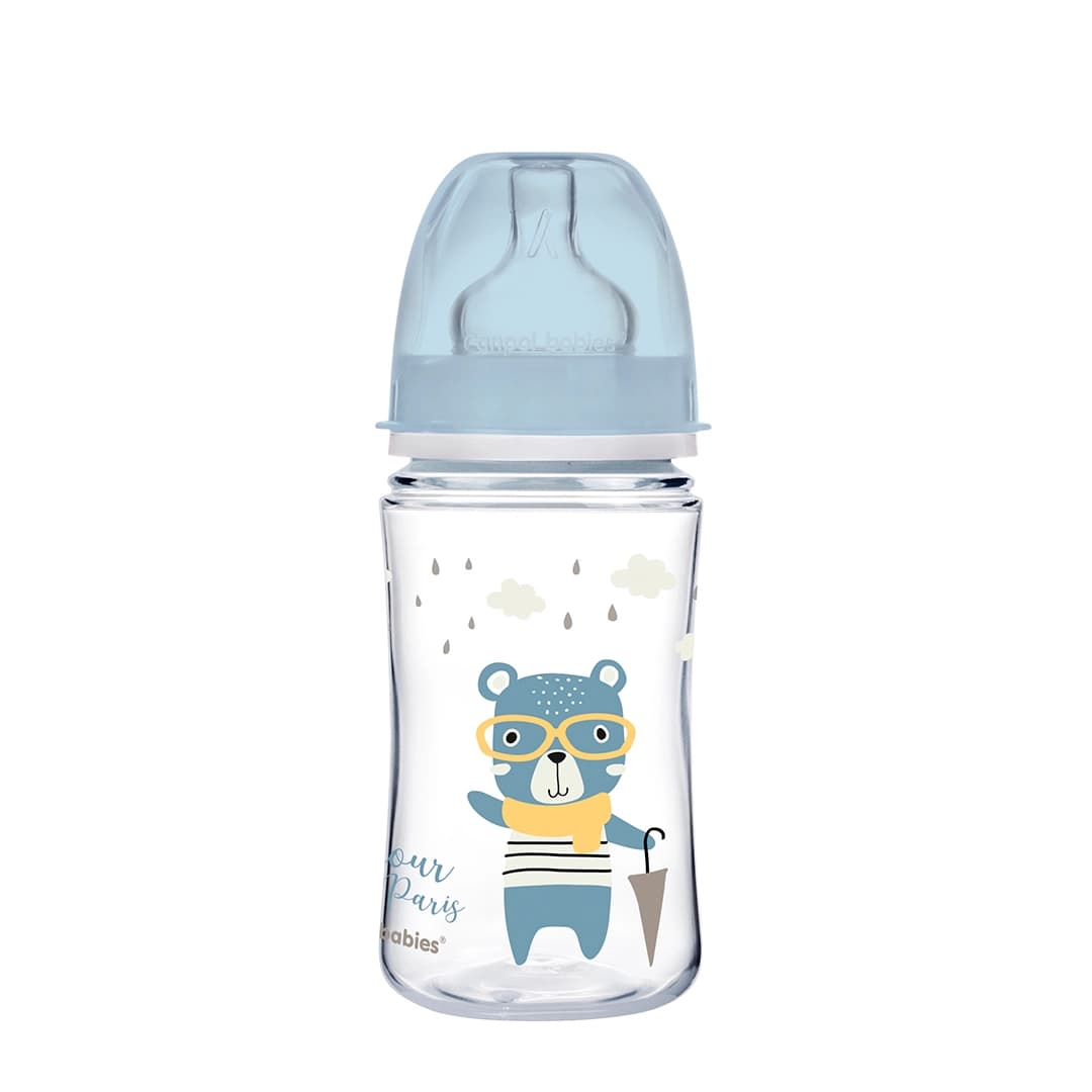 Canpol Babies Biberon Anti Colique Col Large 240ML Bonjour Paris Bleu 35/232