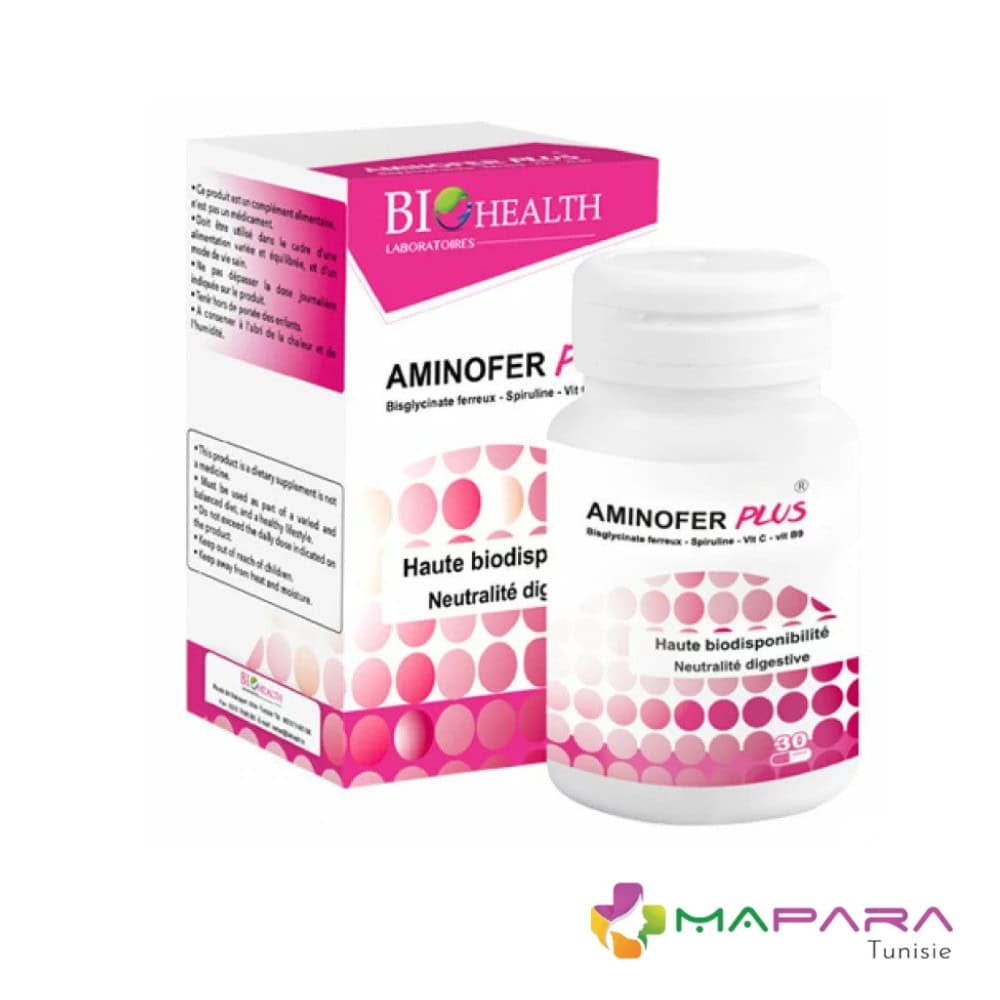 Biohealth Aminofer Plus Grossesse Et Allaitement 30 Gelules