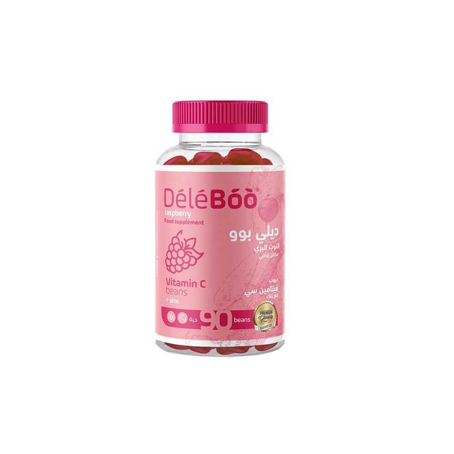 Deleboo Vitamin C+zinc Raspberry 90 Beans