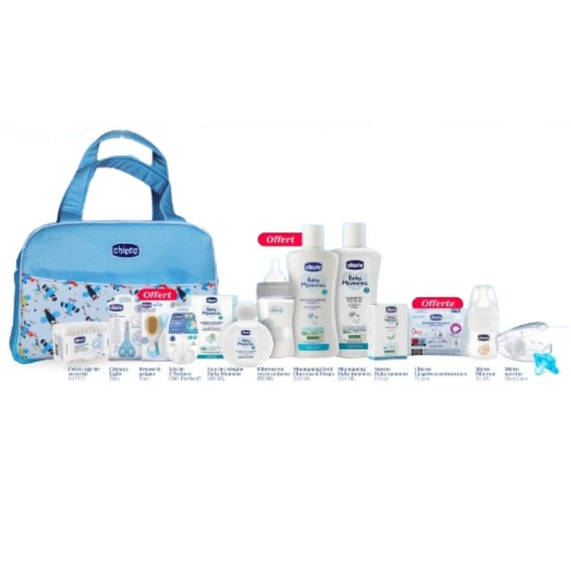 Chicco Sac De Maternite Maman Et Bebe 12 Articles + Sac Offert (bleu)