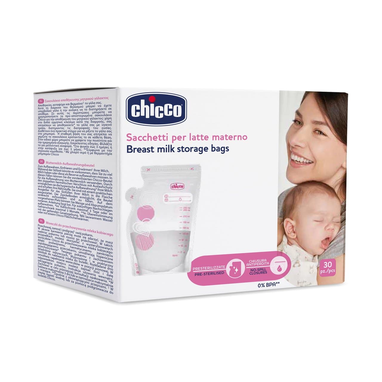 Chicco Sachets De Conservation Du Lait 250ml 30 Pieces