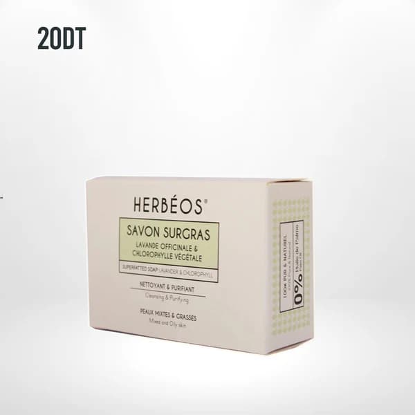 Herbeos Savon Surgras Nettoyant Purifiant Peaux Mixtes A Grasses 100gr