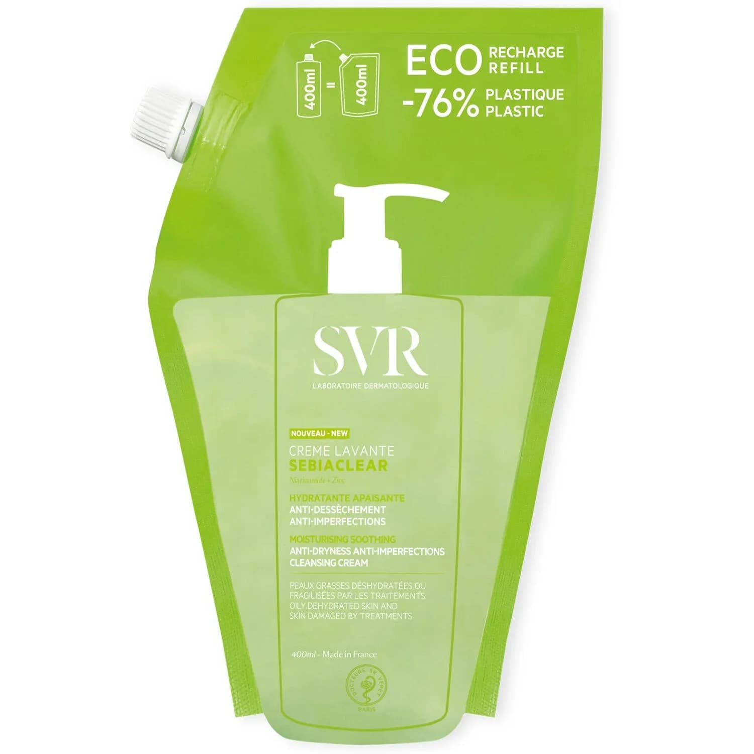 SVR Sebiaclear Creme Lavante Recharge 400ml