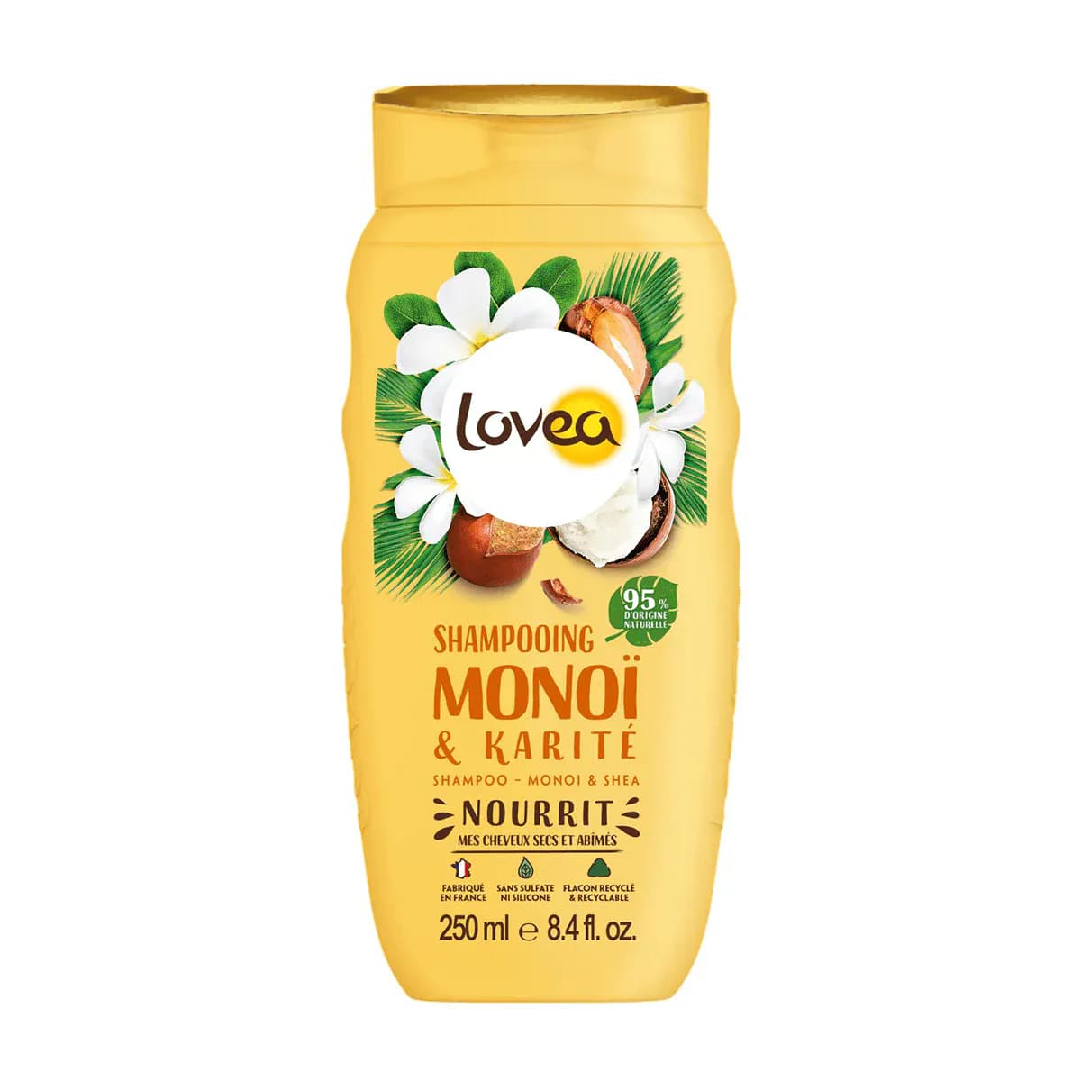 Lovea Shampooing Monoi Et Karite Cheveux Secs Et Abimes 250ml
