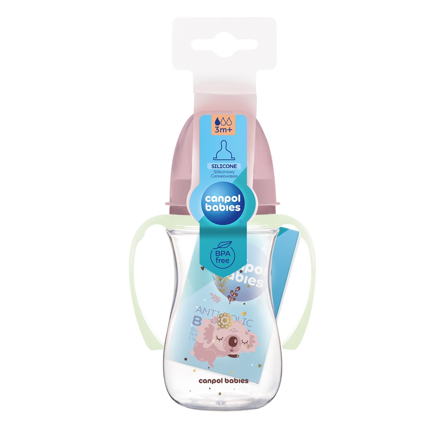 Canpol Biberon Anticolique Col Large Sleepy Koala Pink 240ml 35/237