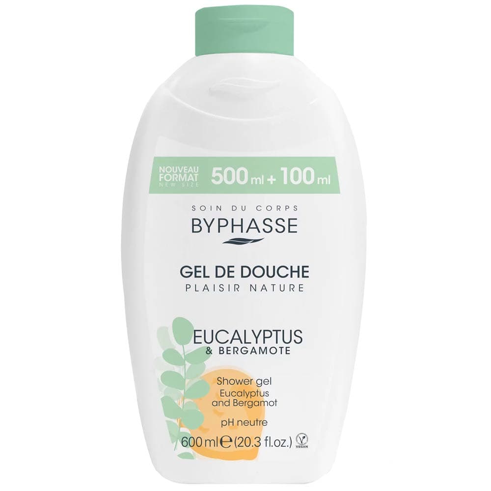Byphasse GEL Douche Plaisir Nature Eucalyptus Et Bergamote 600ml