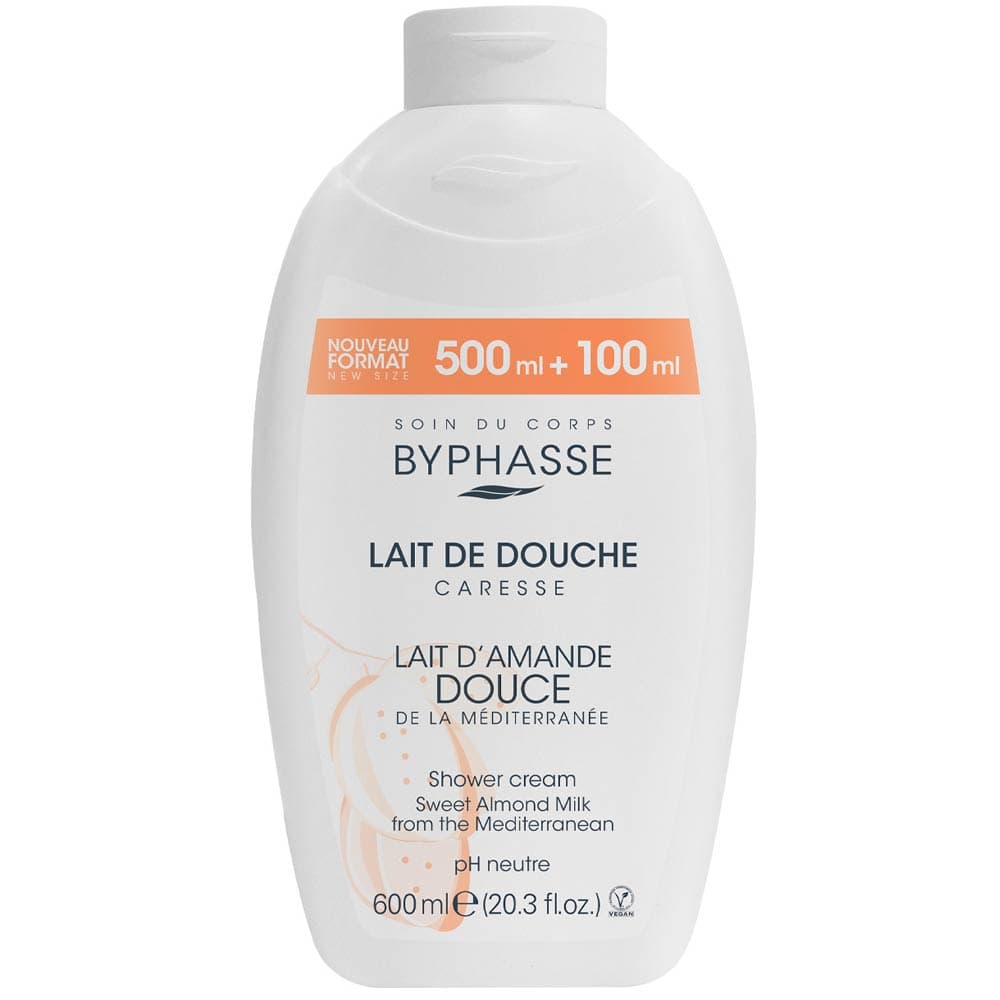 Byphasse Lait De Douche Caresse Lait D'amande Douce 600ml