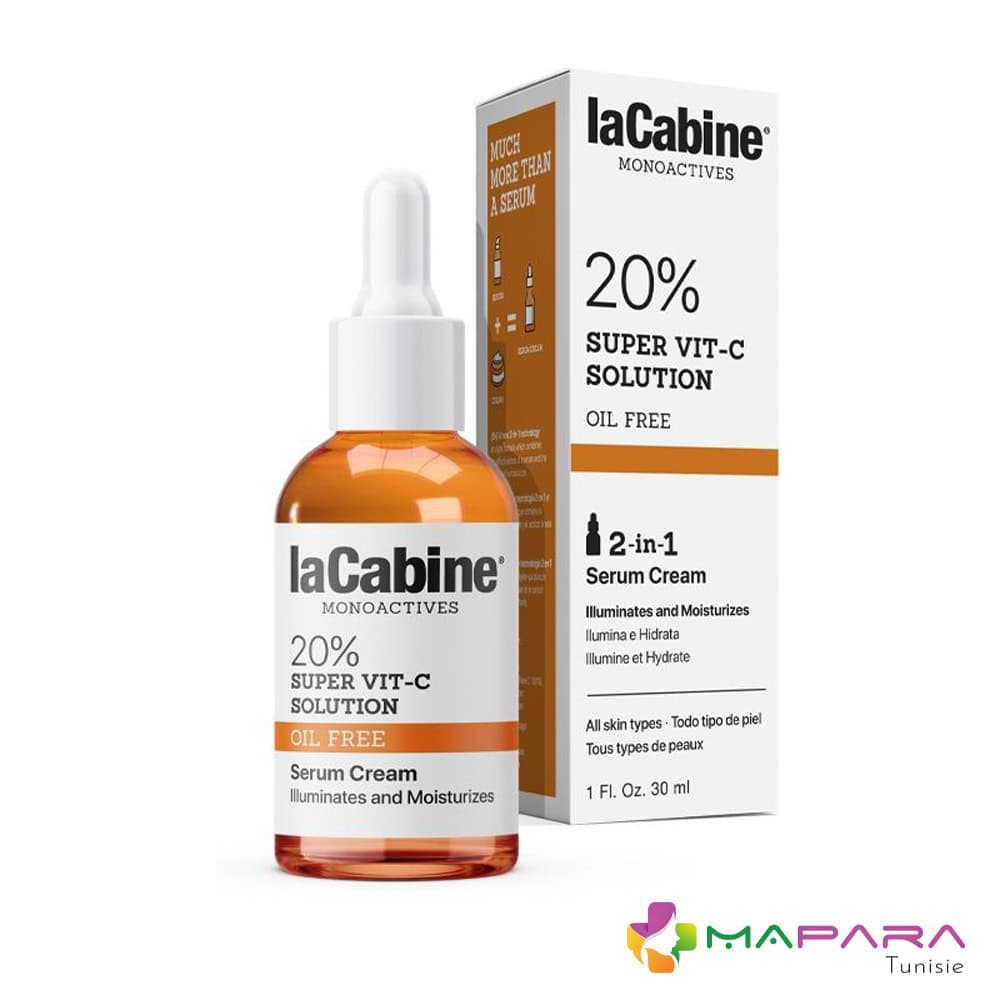 La Cabine Monoactives 20 % Super Vit C Solution Serum Creme 30ml